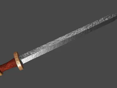 Gladius sword with Spatha handle Low-poly 3D model