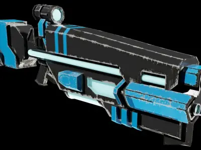 Sci fi 15 Guns 3D model