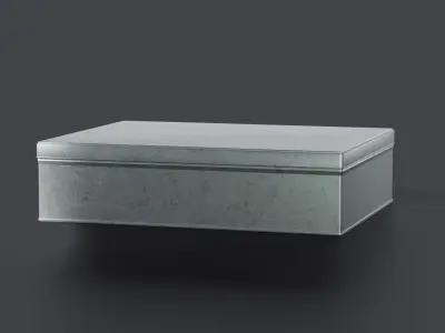 Galvanized Iron Box 001 S 3D model