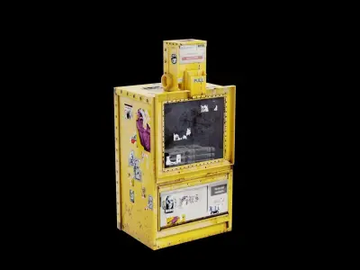 newspaper vending machine Low-poly 3D model