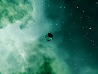 Viridian Leviathan Nebula 16k HDRI seamless 3D model