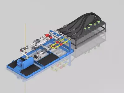 Loading station for LPG trucks 3D model