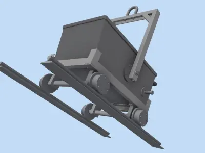 Mine train 3D model