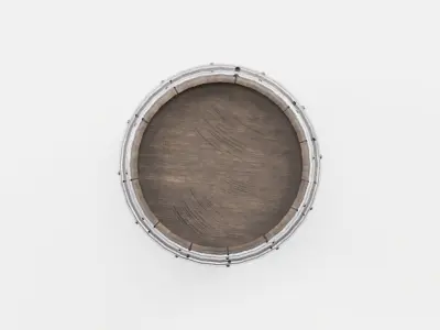 Wood Barrel 1 Low-poly 3D model