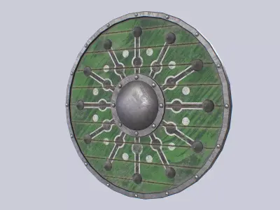 Viking shield Low-poly 3D model purchase