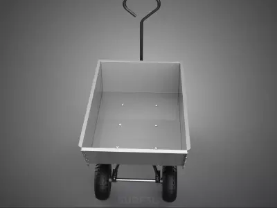 STEEL BED TRAY WHEELBARROW CART TROLLEY WAGON HAND TRUCK PALLET 3D model