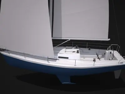 Sailboat 3D model get
