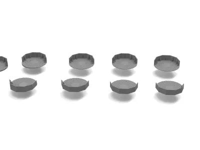 platforms for 25 mm guns  3D print model