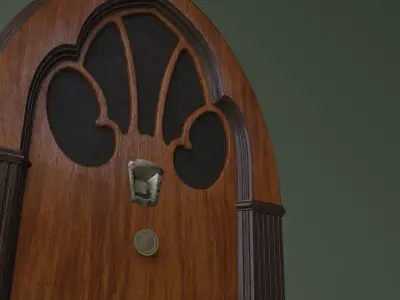 Antique Radio Low-poly 3D model