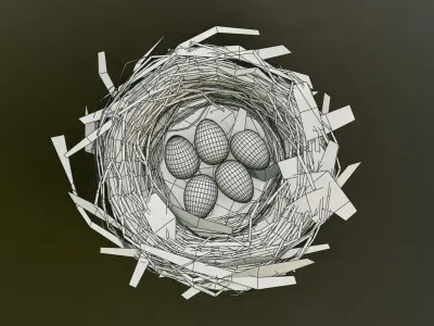 Bird Nest 3D model 3
