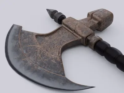 Barbarian Battle Axe - Detailed 3D model