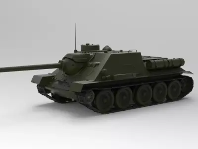 SU-85 tank 3D model