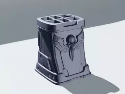 Gothic Sci Fi Ammo Magazine Pen Holder Unscaled 3D print model