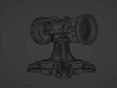 Turret Low-poly 3D model purchase