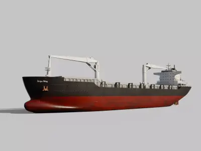 Cargo Ship Low-poly 3D model purchase
