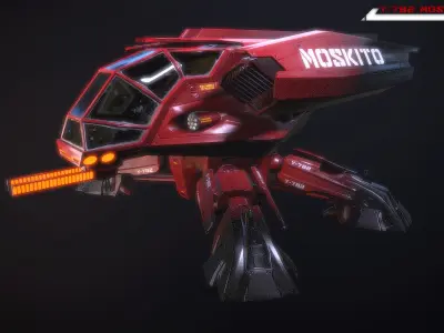 Y782 Moskito Lowpoly Low-poly 3D model