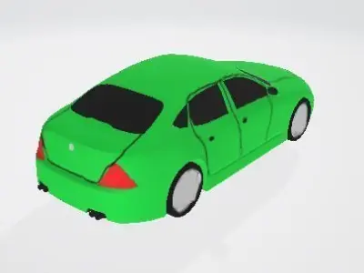 3D Sedan car Free low-poly 3D model