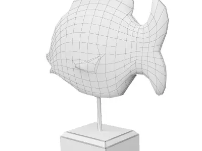 Ceramic Fish Low-poly 3D model