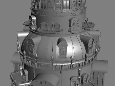 Fantasy tower 3D model buy