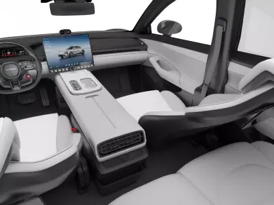  Car interior Low-poly 3D model