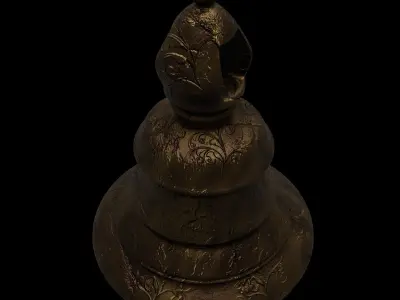Ancient Bell 3D Model Low-poly 3D model