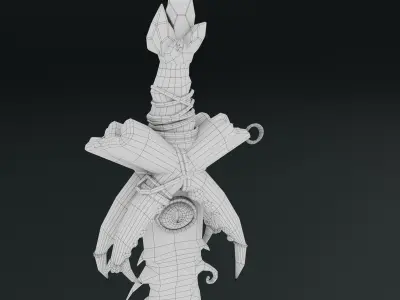 Stylized Sword Low-poly 3D model 4