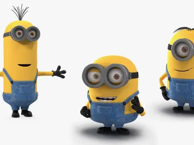 Minions Rigged Collection for Maya 3D model