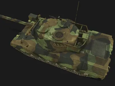 Tank Leopard 2 Low-poly 3D model