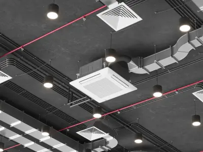 Ventilation system set 01 3D model