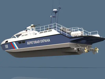 Patrol Boat Low-poly 3D model purchase
