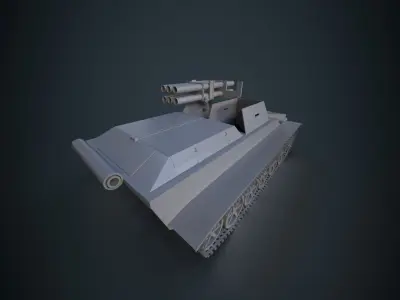 sdkfz301 Borgward IV panzerjager Wanze Tank destroyer Low-poly 3D model