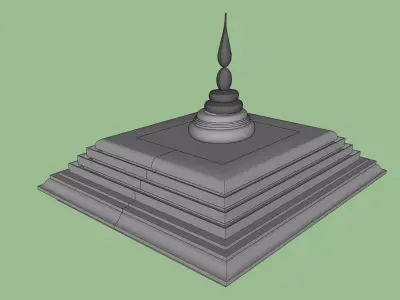 indian temple dome 3D model buy
