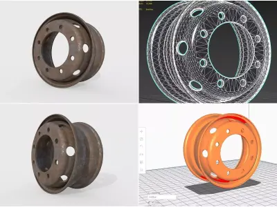 Rim M6 - Old version Free low-poly 3D model