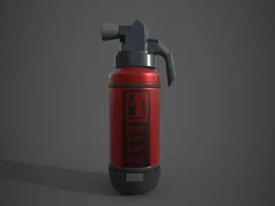 Fire Extinguisher sci-fi Low-poly 3D model