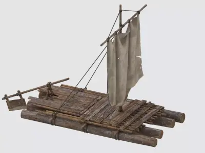 Survival Raft Ver 06 Low-poly 3D model