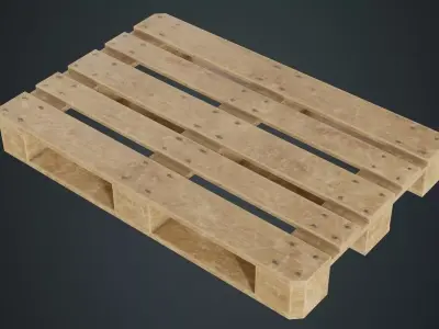 Pallet 1B Low-poly 3D model
