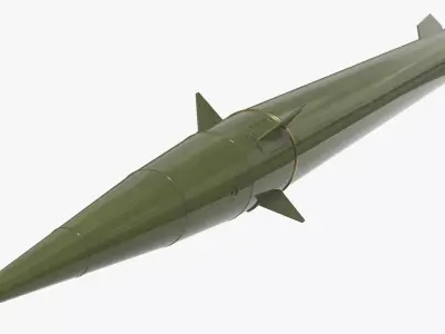 Guided Hypersonic Strike Missile Green 3D model