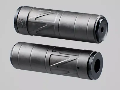 Energetic Armament Vox K2 Suppressor Low-poly 3D model