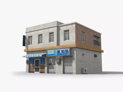 Japanese House x16 Low-poly 3D model
