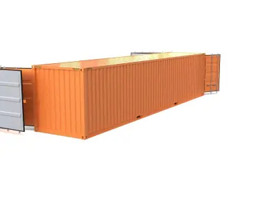 40ft Shipping Container Side Open 3D model
