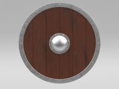 medieval shield Low-poly 3D model 8