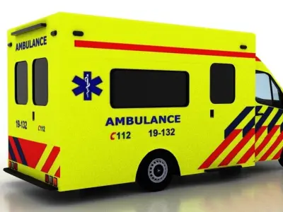 Mercedes Benz Sprinter 2015 Truck Netherlands Ambulance 3D model