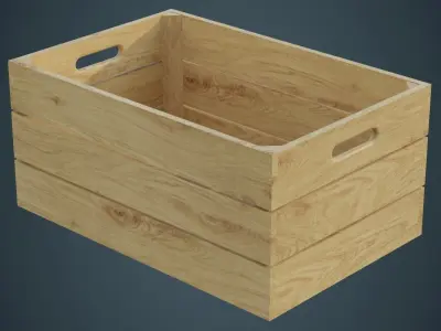 Crate 4A Low-poly 3D model
