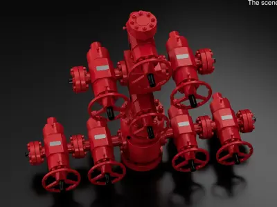 Oil Gas Wellhead 3D model