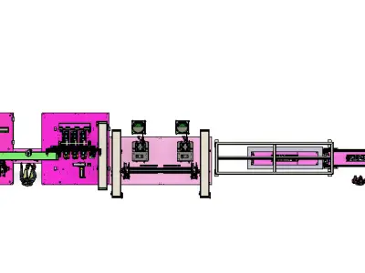 3D Model Design of Soft Pack Power Battery Assembly PACK Line 3D model