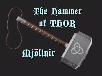 Mjollnir The Hammer of Thor 3D model