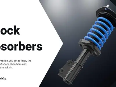Shock absorber 3D model Polygon mesh