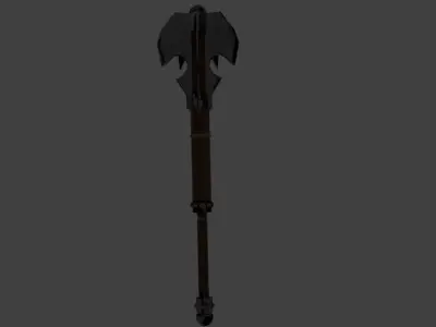 medieval collection axe with handle Free low-poly 3D model