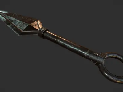 Game Ready Kunai Blade Low-poly 3D model