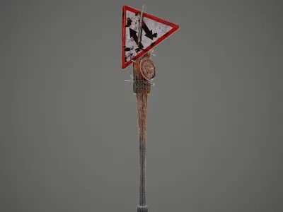 Baseball bat Six pack  Low-poly 3D model